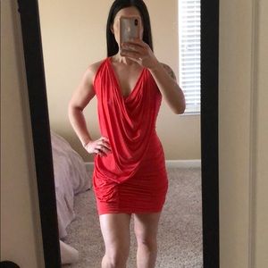 Red mini dress